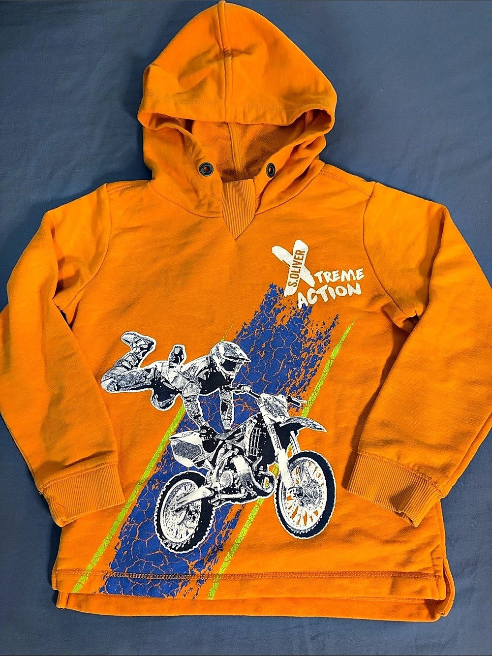 S.Oliver Kids Orange Graphic Hoodie
